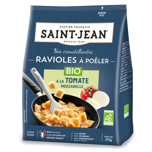 Saint Jean Ravioles à Poêler Tomate Mozzarella Bio 310g