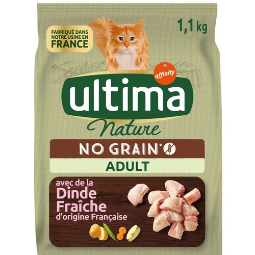 Ultima Nature Croquettes dinde sans céréales pour Chat adulte 1,10kg