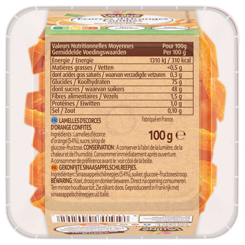 Vahiné Écorces d'Oranges Confites 100g