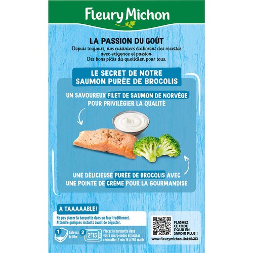 Fleury Michon Filet de Saumon Purée de Brocolis 300g
