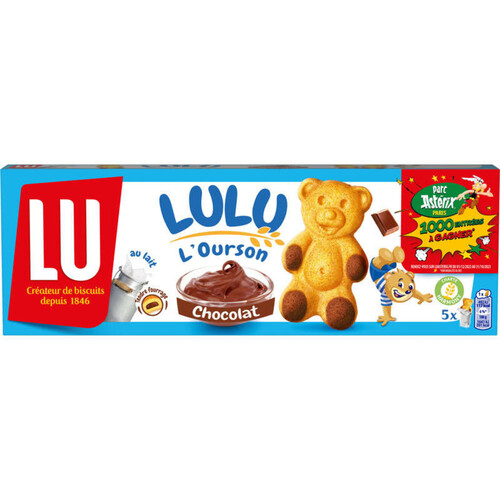 Lu Lulu L'Ourson Gâteaux fourrés au Chocolat 150g