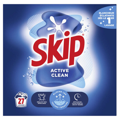 Skip Lessive en Poudre Active Clean 27 Lavages