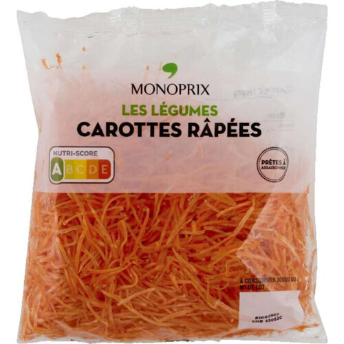 Monoprix Les Légumes Carottes Râpées 250g