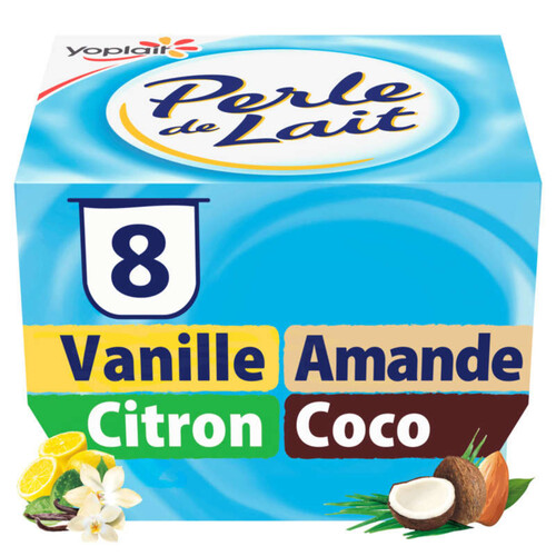 Yoplait perle de lait panache yaourt brasse pots 8x125g