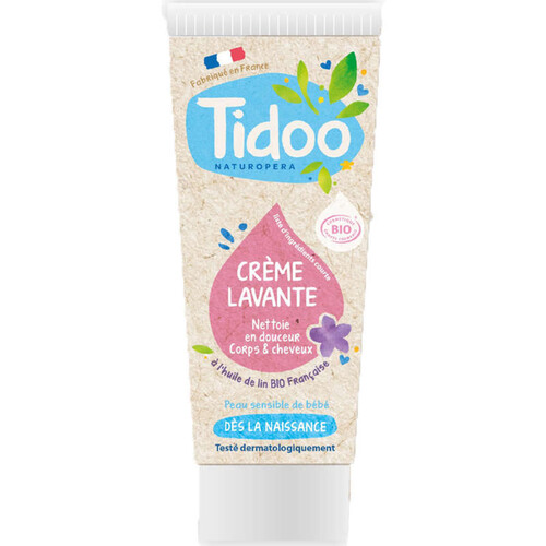 [Para] Tidoo Crème Hydratante Nourrissante à l'extrait de lin Bio 200ml
