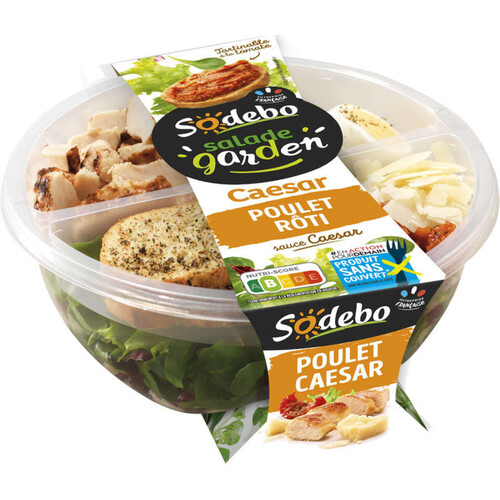 Sodebo Salade Garden Poulet Caesar 240g