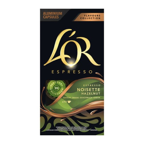 L’Or Espresso Flavours coll saveur noisette café en capsules x10-52g