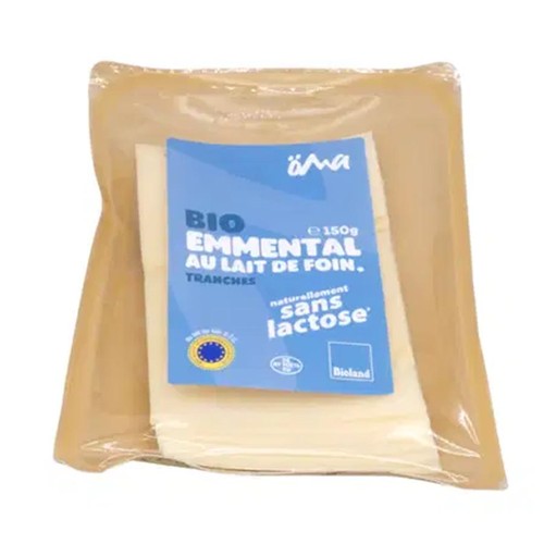 Oma Emmental Tranches au Lait de Foin 150g