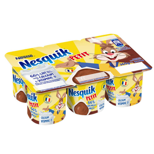 NESQUIK Crèmes Desserts pour enfants chocolat 6 x 60g