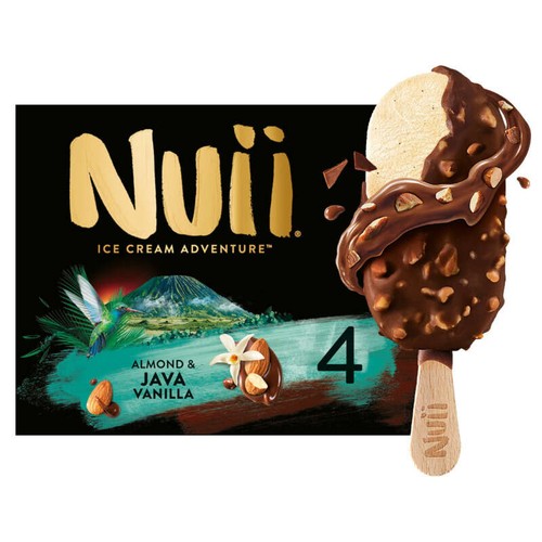 Nuii Glaces Vanille de Java & Amande x4 268g