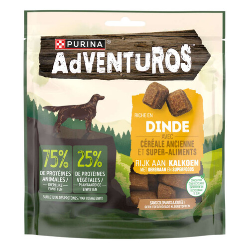 Adventuros Friandises pour Chien riche en Dinde 90g