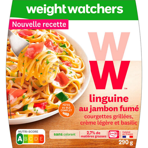 Weight Watchers Linguine au jambon fumé, courgettes grillées crème 290g