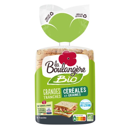 La Boulangère Pain de mie Bio aux céréales 500g
