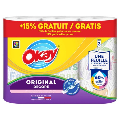 Okay Essuie-Tout Décoré x3