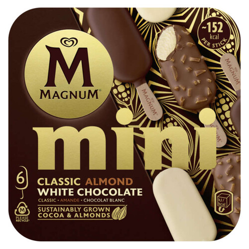 Magnum Ice Cream Lolly Chocolat Blanc x6 254g