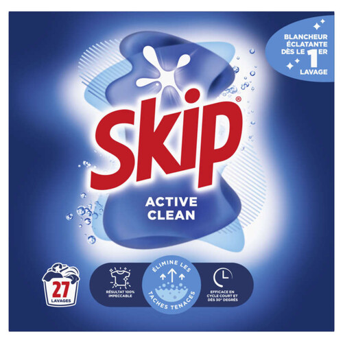 Skip Lessive en Poudre Active Clean 27 Lavages