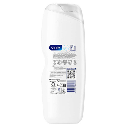 Sanex Gel Douche Zéro 0% Essentials Peaux Sèches 725 ml