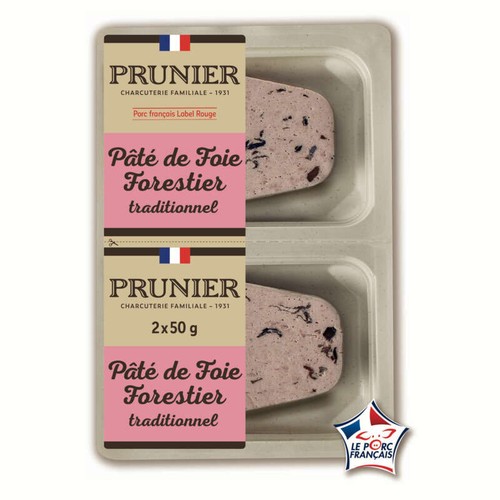 Prunier Pâté de Foie Forestier traditionnel  2x50g