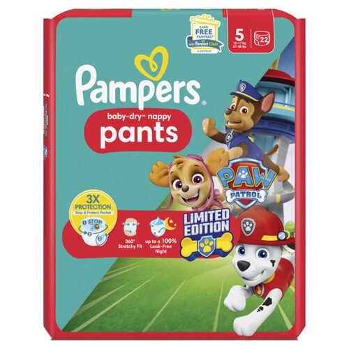 Pampers  Couches-CulottesBaby-Dry Pants Taille 5 12kg-17kg x22