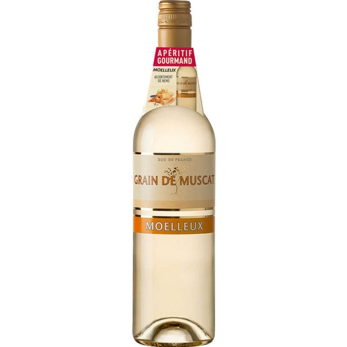 Grain de Muscat Blanc Moelleux Vin de Pays D'Oc Igp 75cl
