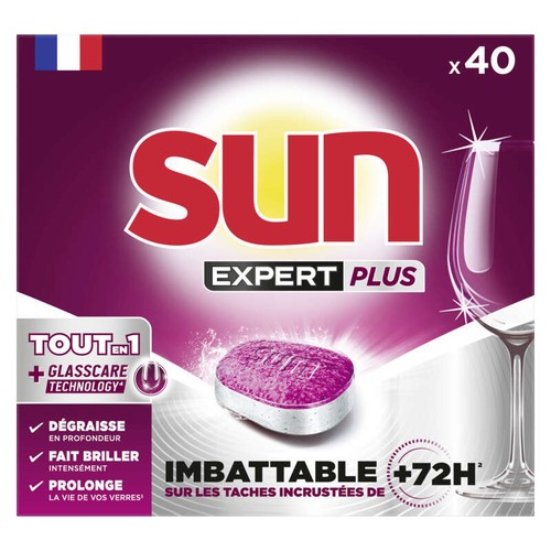Sun Expert Plus Tablette Lave-Vaisselle Touten1 x40 700g