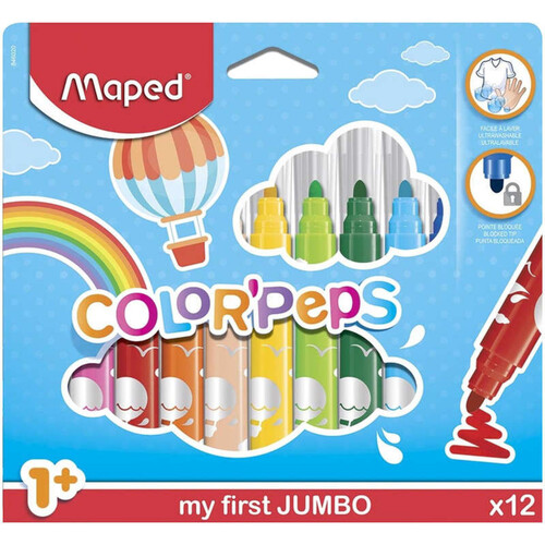 Maped Feutres De Coloriage Color'Peps Maxi X12