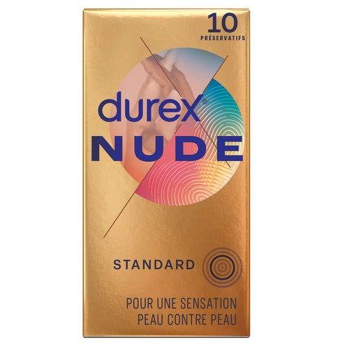 Durex Préservatifs Nude Ultra Fins Peau contre Peau x10