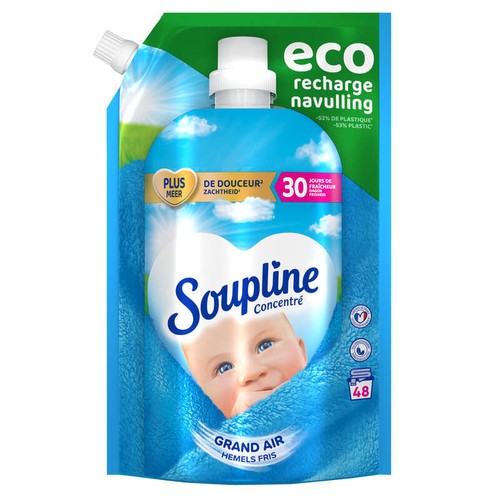 Souline Adoucissant Grand Air Doypack x48 Lavages 1L