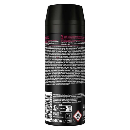 Axe Déodorant Homme Spray Cherry Fizz 72h Parfum Prestige 150ml