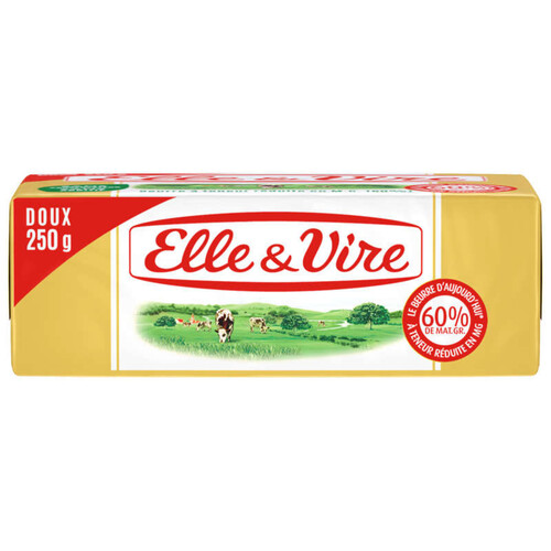 Elle & Vire Beurre doux 60% Matières Grasses 250g