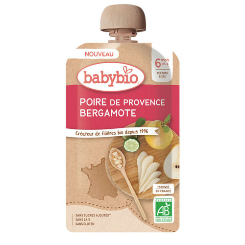 Babybio Poire de Provence Bergamote 120g