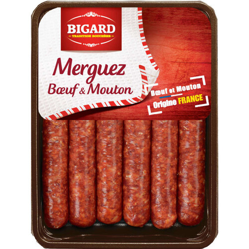 Bigard Merguez Boeuf Et Mouton 6X55G