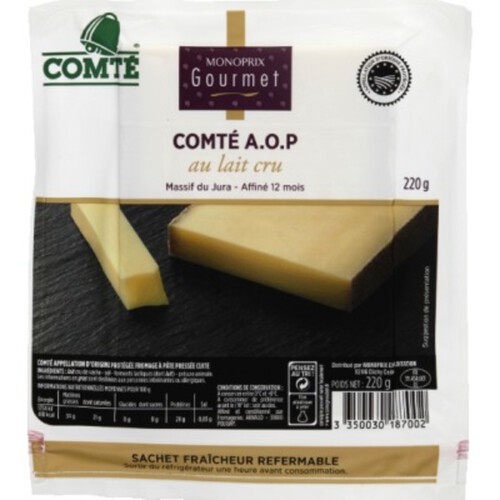 Monoprix Gourmet Comté AOP au lait cru 220g