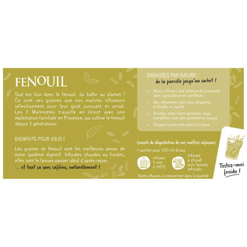 Les 2 Marmottes Infusion Fenouil