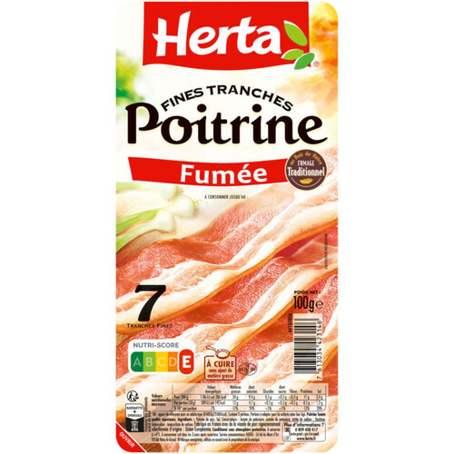 Herta Poitrine fumée 100g