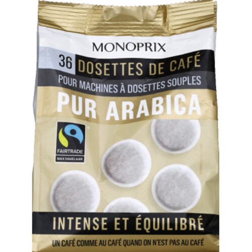 Monoprix Café Pur Arabica 36 Dosettes 250G