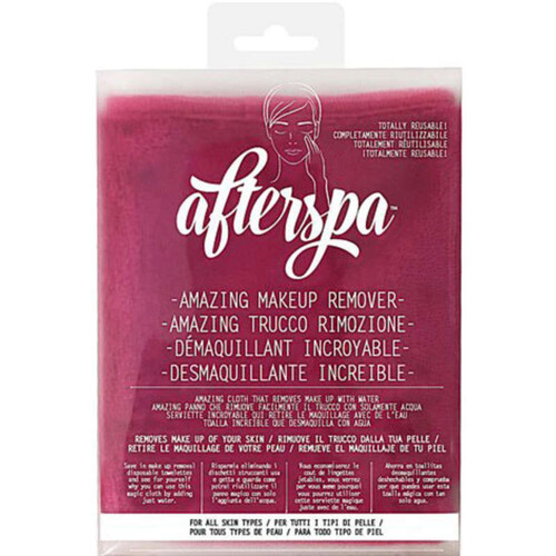 Afterspa serviette démaquillante réutilisable rose x1 