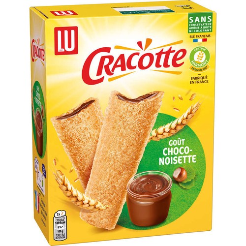 Lu Cracottes Biscottes fourrées Choco Noisette 216g
