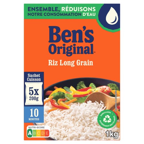 Ben's Original Riz Long Grain Sachet cuisson 5x200g