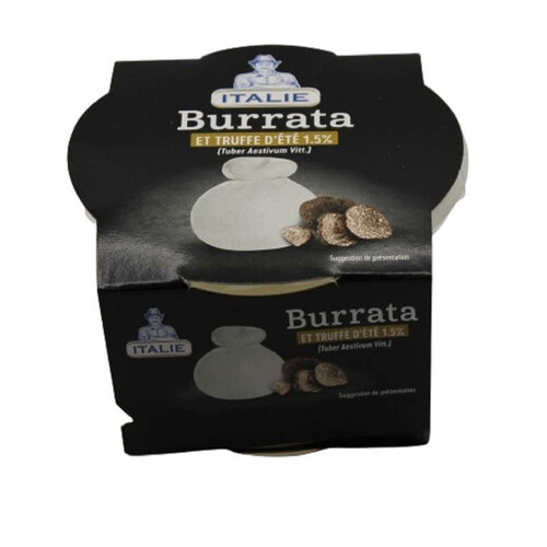 Italie Burrata et Truffe d'été (Tuber Aestivum Vitt.) 1.5% aromatisée 100 g