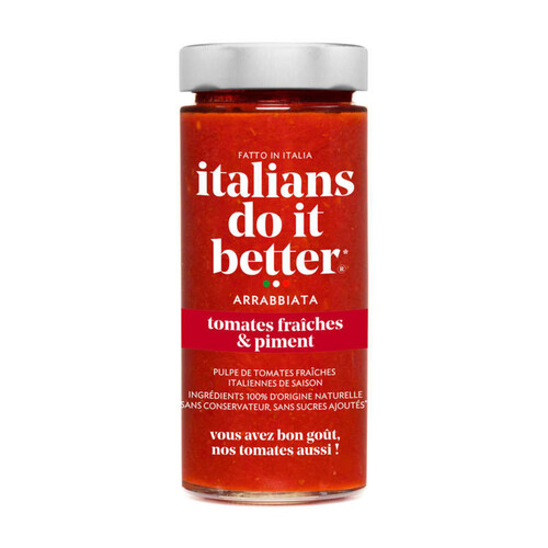 Italians Do It Better Sauce Arriabiata Tomates Fraîches & Piment 290g