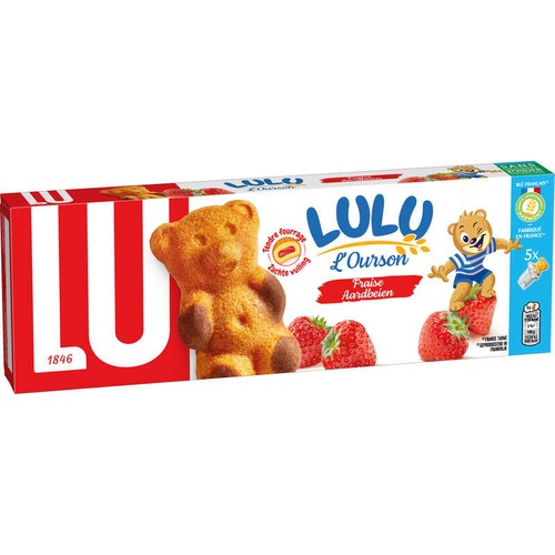 Lu Lulu L'Ourson Gâteaux fourrés à la Fraise 150g