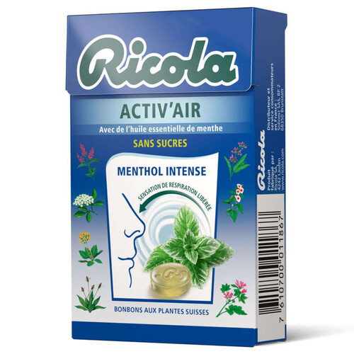 Ricola Activ'Air Bonbons Menthol Intense 50G