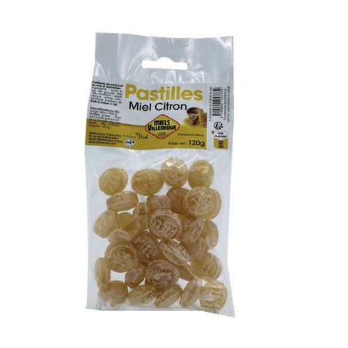 Miels Villeneuve pastilles miel citron 120g