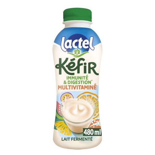 Lactel Kéfir Multivitaminé Lait fermente bouteille 480ml