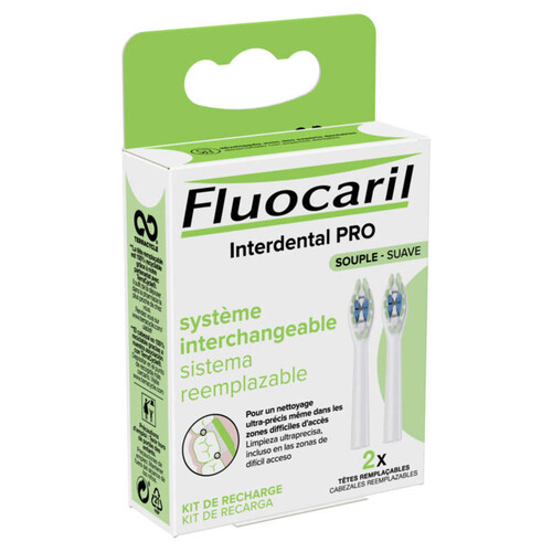 [Para] Fluocaril Têtes remplaçables brosse à dents, Souple x2
