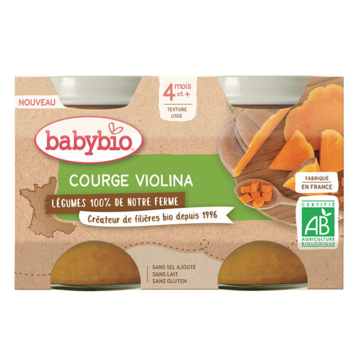 Babybio Petit Pots Courge Violina 2x130g