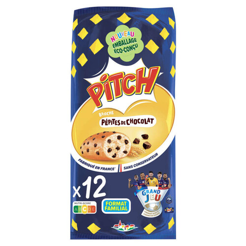 Pitch Brioche pépites Chocolat x12 450g