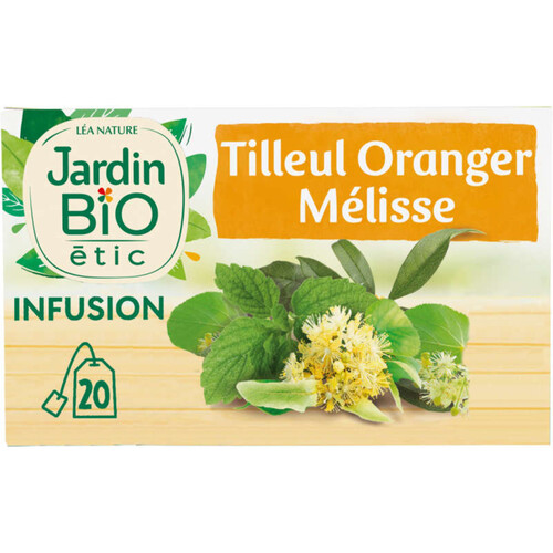 Jardin Bio Infusion Tilleul Oranger, Arôme Naturel De Citron 20X30G