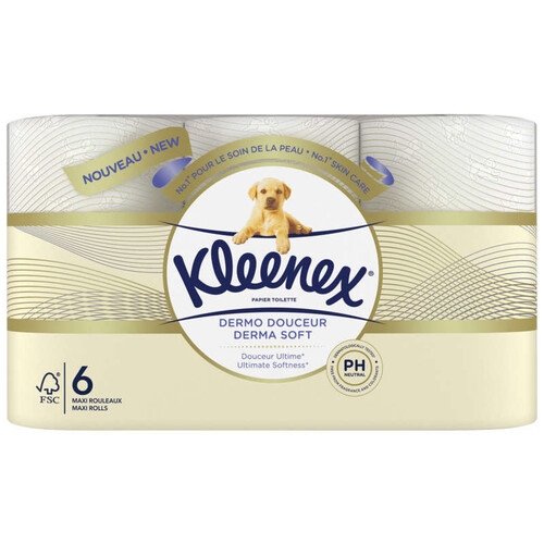 Kleenex® Papier toilette Dermo Douceur x6